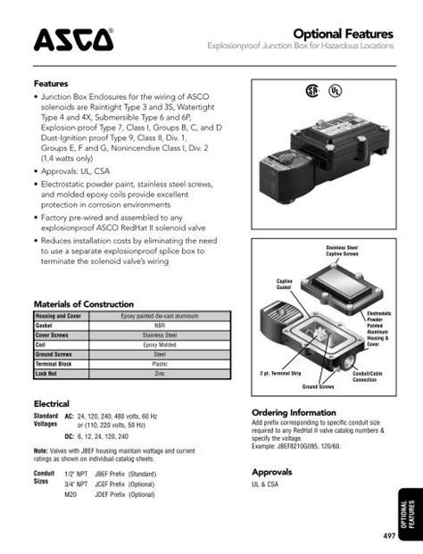 valve junction boxes factory|ASCO Catalog .